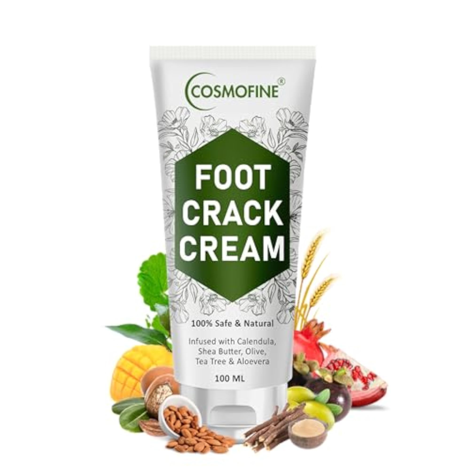 Foot Cream for Dry and Cracked Feet, 100ml, Daily Care